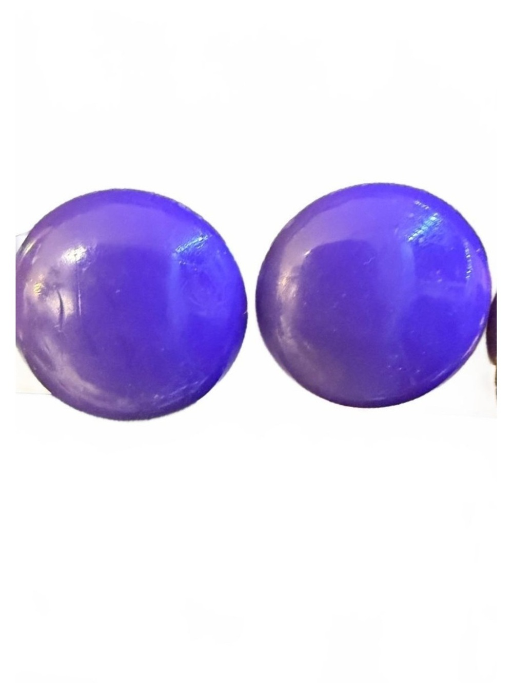 Purple round stud earrings